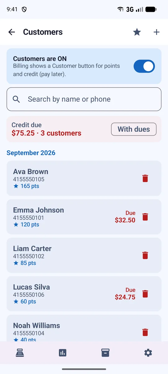 RasaBill app screen: Salon and Spa Billing Software for Beauty Parlours